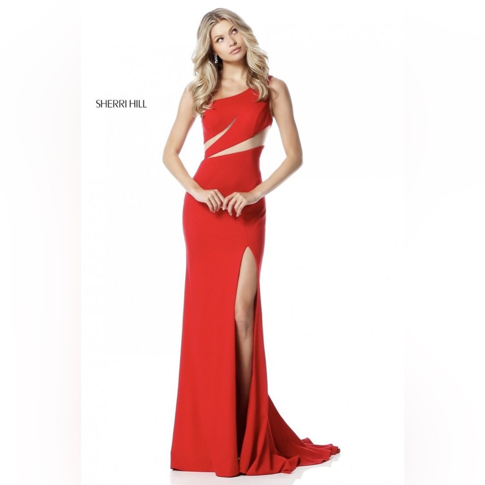 Sherri Hill Red Prom Dress Style #51570